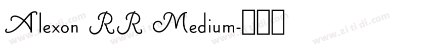 Alexon RR Medium字体转换